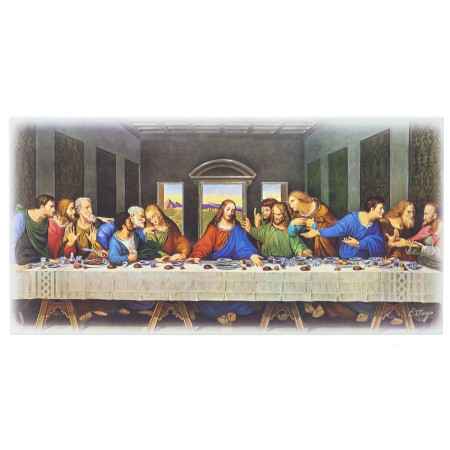 Quadro/ Placa Última Ceia Colorida 18x36cm Quadro/ Placa Última Ceia Colorida 18x36cm