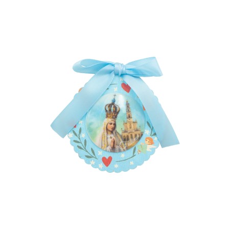 Medalhão Madeira C/ Aparição C/ Caixa e Oração