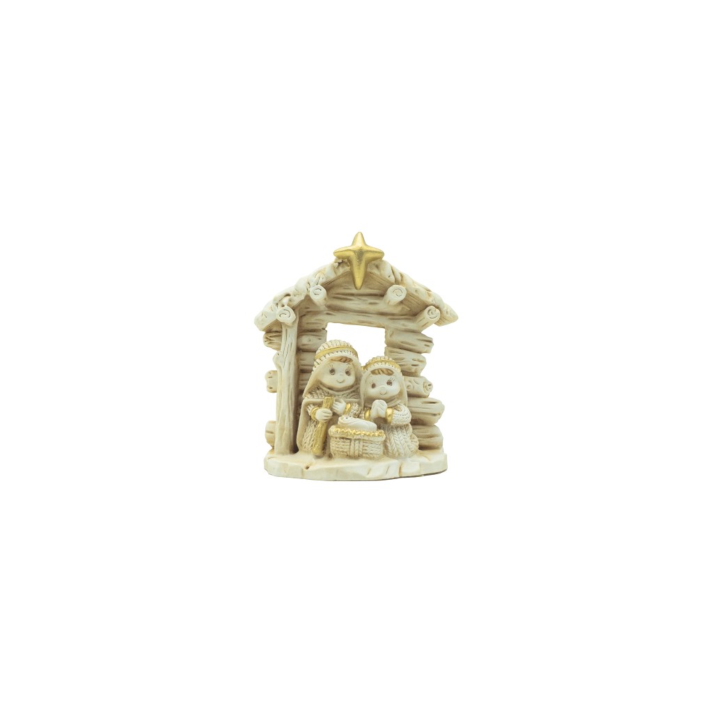 Presépio Bege C/ Dourado 10cm
