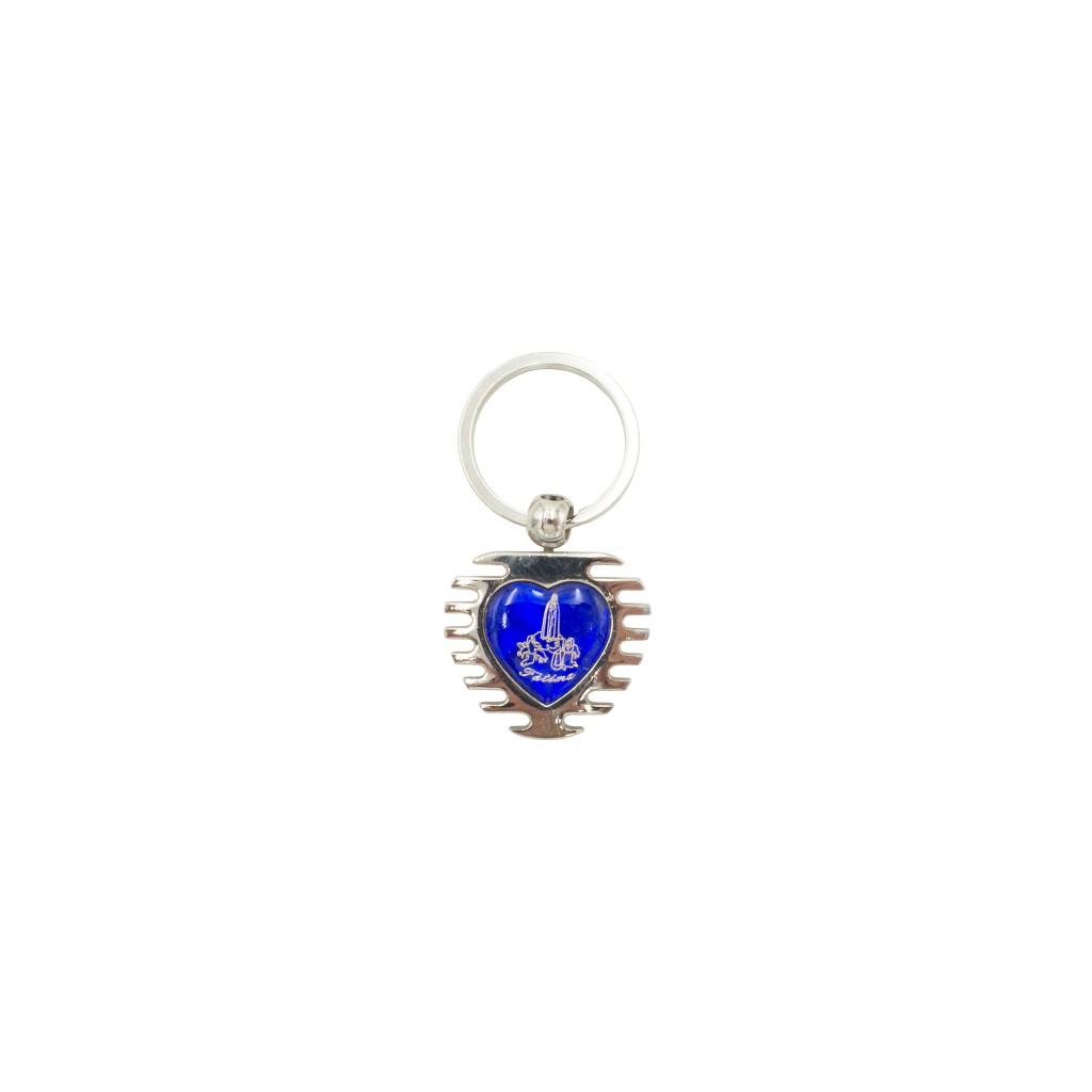 Chaveiro Metal Coração Fátima Colorido KN3396