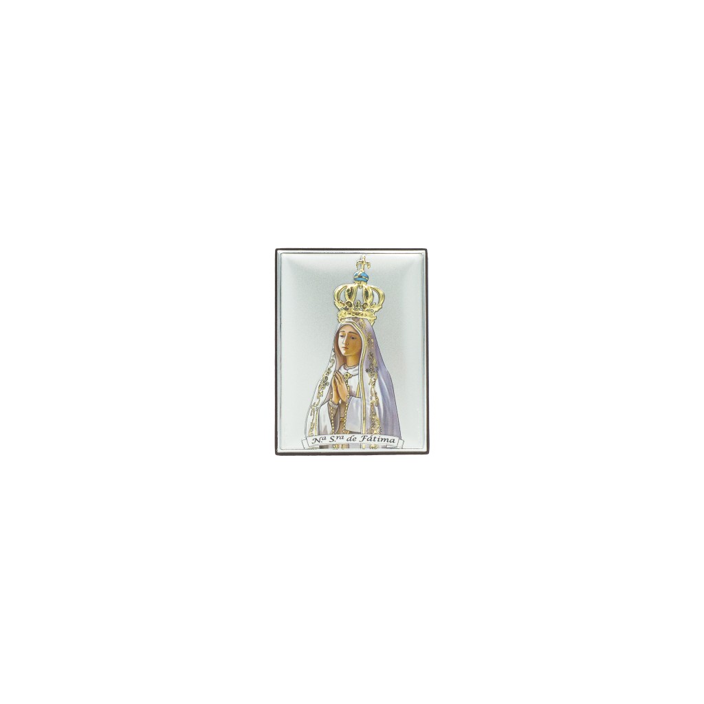 Placa Bilaminada C/ Fátima Coroada Col 7x10cm