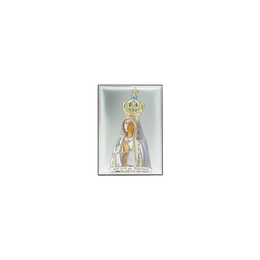 Placa Bilaminada C/ Fátima Coroada Col. 10x14cm