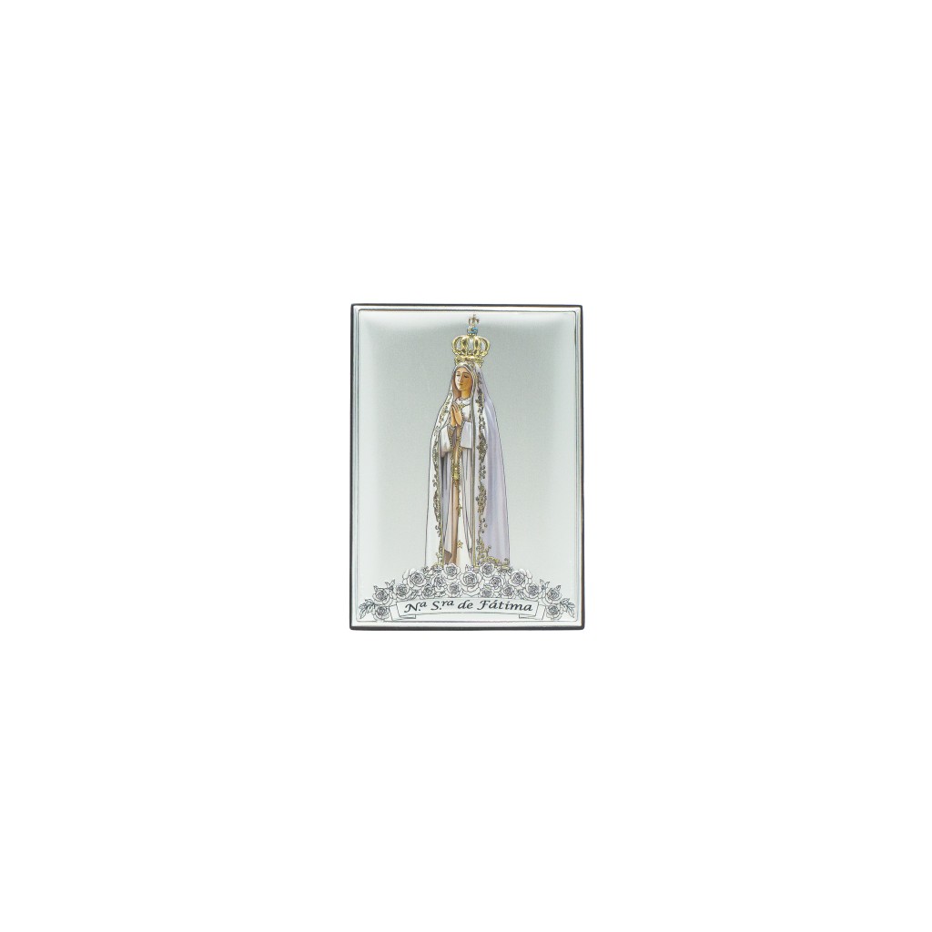 Placa Bilaminada C/ Fátima Coroada Col. 10x14cm