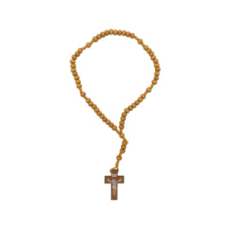 Terço de Cordão Conta de Madeira JK320