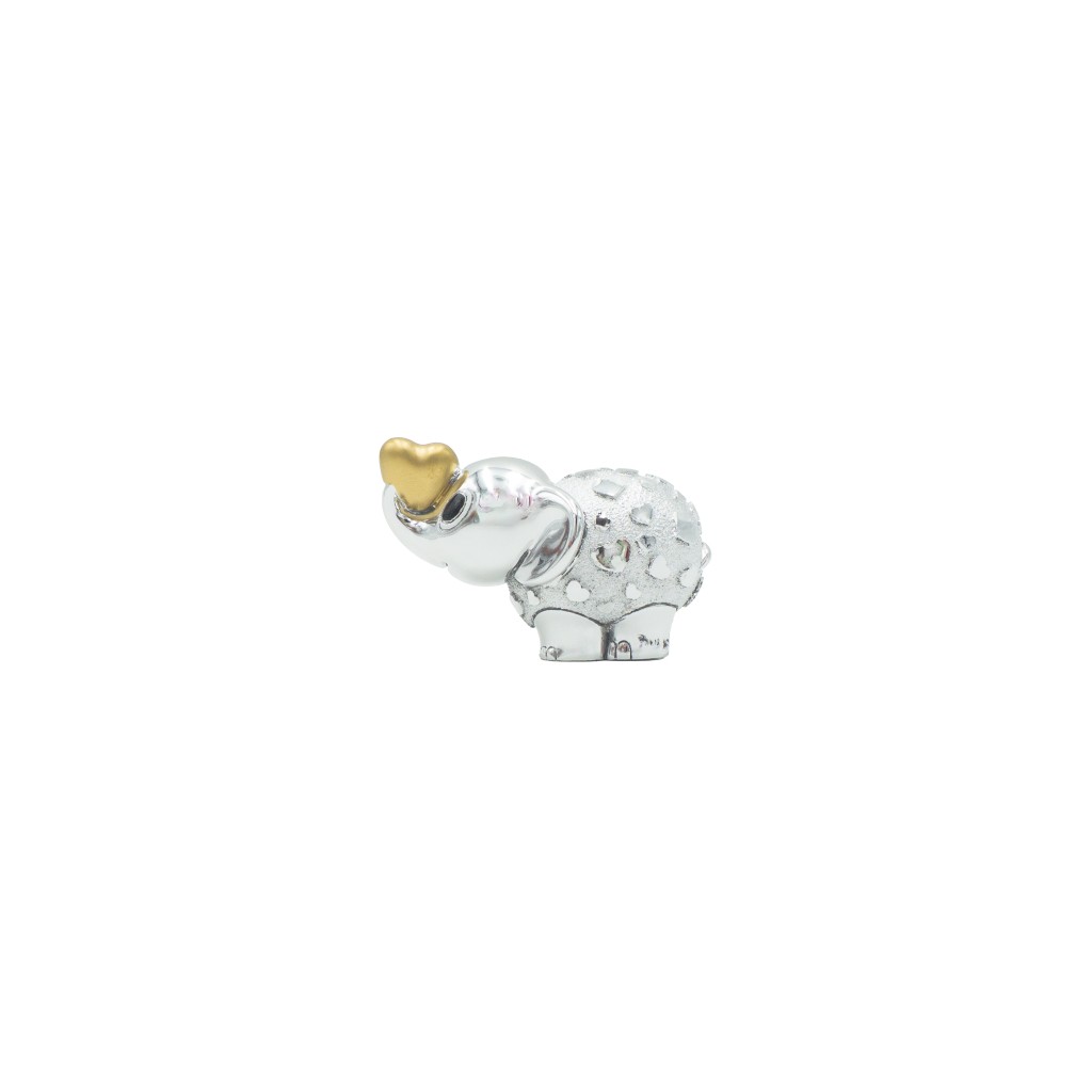 Elefante do Amor Argentado 9x7cm
