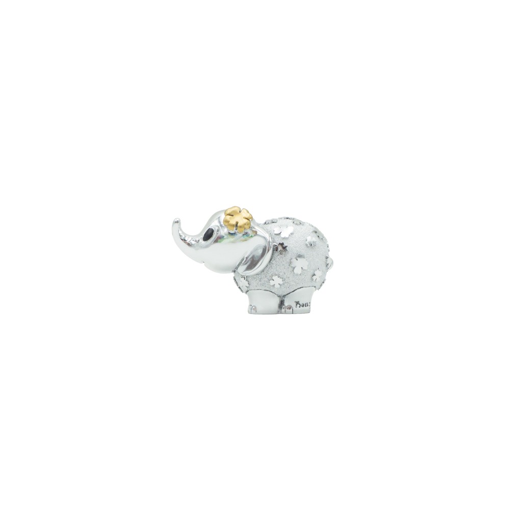 Elefante da Sorte Argentado 9x7cm