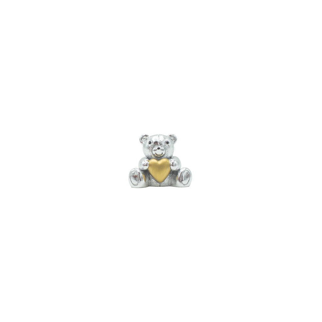 Urso do Amor Argentado 5x3cm