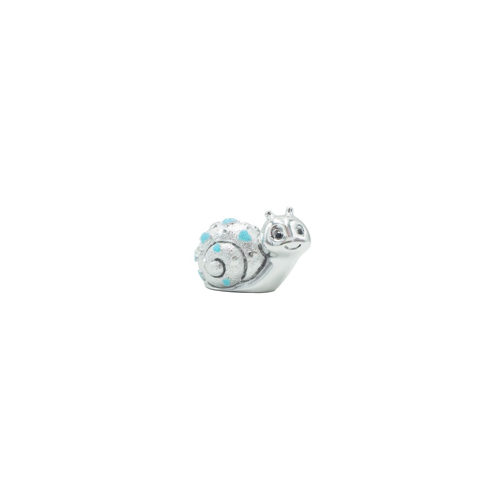 Caracol Argentado C/ Azul 5x3cm