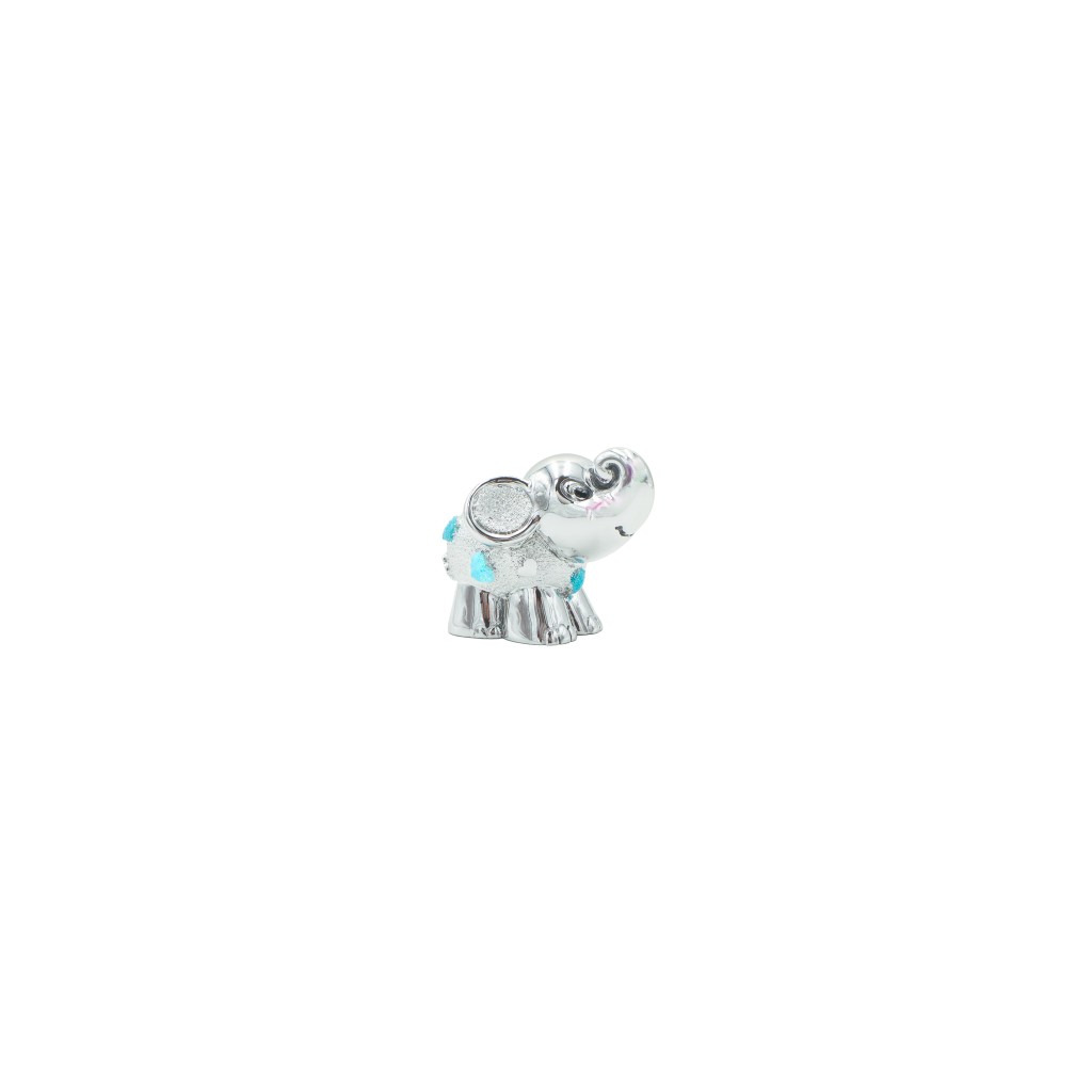 Elefante Argentado C/ Azul 5x3cm