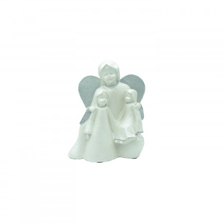 Anjo C/ 2 Meninos em  Pó de Pedra