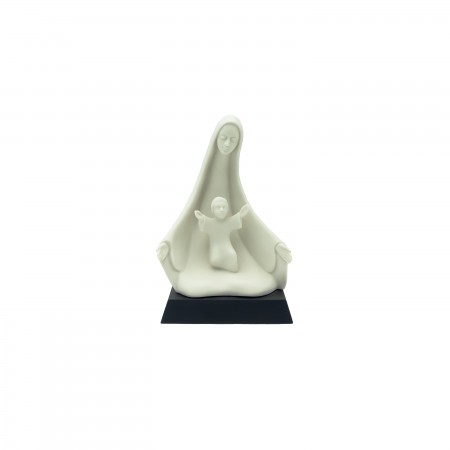 Mãe C/ Menino ao Colo Porcelana Fina 18cm  Mãe C/ Menino ao Colo Porcelana Fina 18cm