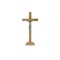 Cruz de Pousar em Madeira C/ Cristo Arg. 28cm