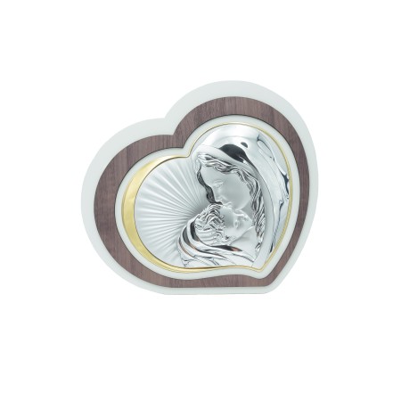 Placa Coração C/ Amor Mãe Ouro Bilaminado 36x32cm Placa Coração C/ Amor Mãe Ouro Bilaminado 36x32cm