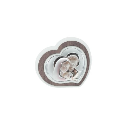 Placa Coração C/Bilaminado S.Familia Color.20*18cm Placa Coração C/Bilaminado S.Familia Color.20*18cm