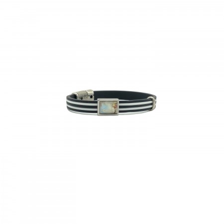 Pulseira de Borracha C/ Medalha de Fátima Pulseira de Borracha C/ Medalha de Fátima