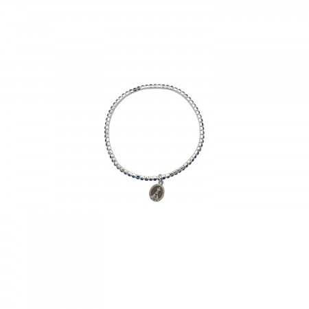 Pulseira Elástica C/ Brilhantes Azuis Pulseira Elástica C/ Brilhantes Azuis