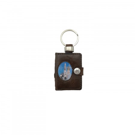 Porta Fotos Pele C/ Fatima e Gravação no Verso Porta Fotos Pele C/ Fatima e Gravação no Verso