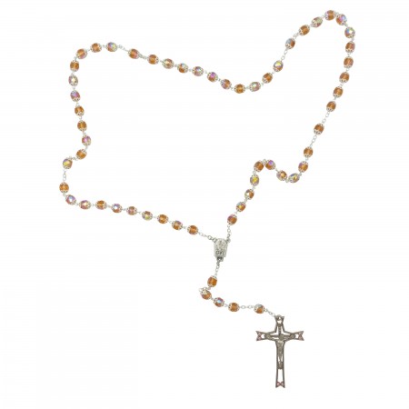 Terço Cristal Rosa Anilhas 8mm Terço Cristal Rosa Anilhas 8mm