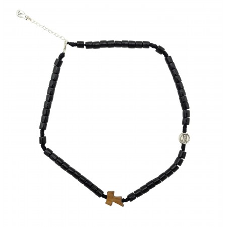 Colar / Terço de Cordão em Madeira Div. Cores Colar / Terço de Cordão em Madeira Div. Cores