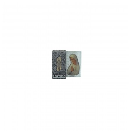 Placa Bloco Efeito Pedra Fátima Resina 6x6,5cm  Placa Bloco Efeito Pedra Fátima Resina 6x6,5cm