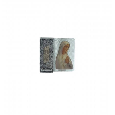 Placa Bloco Efeito Pedra Fátima Resina 9x9cm  Placa Bloco Efeito Pedra Fátima Resina 9x9cm