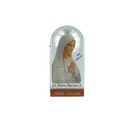 Placa de Alumínio Oval Fátima Colorida 14 cm CB