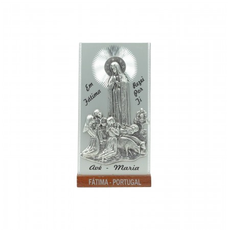 Placa de Alumínio Fátima Metal 17 cm