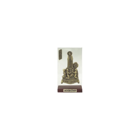 Placa de Vidro com Fátima 10.8*5cm Placa de Vidro com Fátima 10.8*5cm
