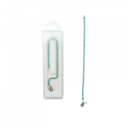 Pulseira de Fátima Prateada C/Brilhantes C/ Cx Pulseira de Fátima Prateada C/Brilhantes C/ Cx