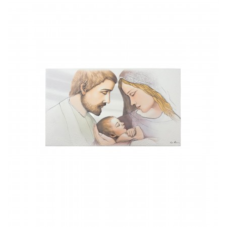 Quadro C/ Sagrada Família Cor 40x23cm Quadro C/ Sagrada Família Cor 40x23cm