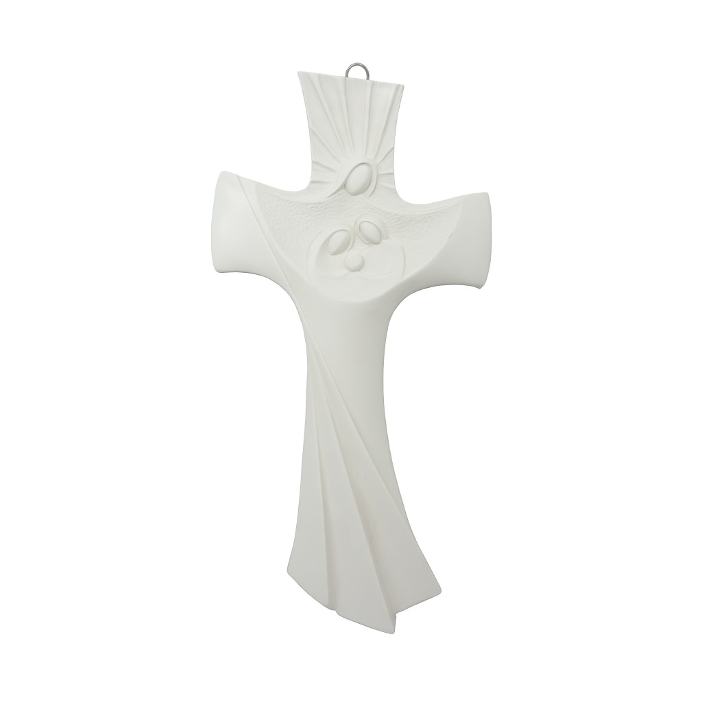 Cruz Branca C/ Sagrada Família 15x29cm