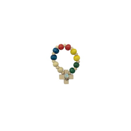 Dezena Missionária Elástica Conta de Madeira C/Ap  Dezena Missionária Elástica Conta de Madeira C/Ap