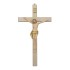 Crucifixo Madeira C/ Cristo Bege+Ouro 40x22cm