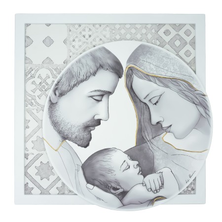 Quadro C/ Sagrada Família C/ Fundo Duplo 64x64cm Quadro C/ Sagrada Família C/ Fundo Duplo 64x64cm