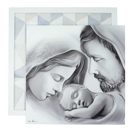 Quadro C/ Sagrada Família C/ Fundo Duplo 64x64cm Quadro C/ Sagrada Família C/ Fundo Duplo 64x64cm