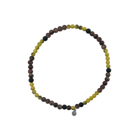 Terço de Fátima Elástico Conta de Pedra Terço de Fátima Elástico Conta de Pedra