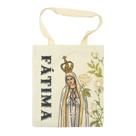 Saco de Algodão C/ Fátima Coroada Saco de Algodão C/ Fátima Coroada
