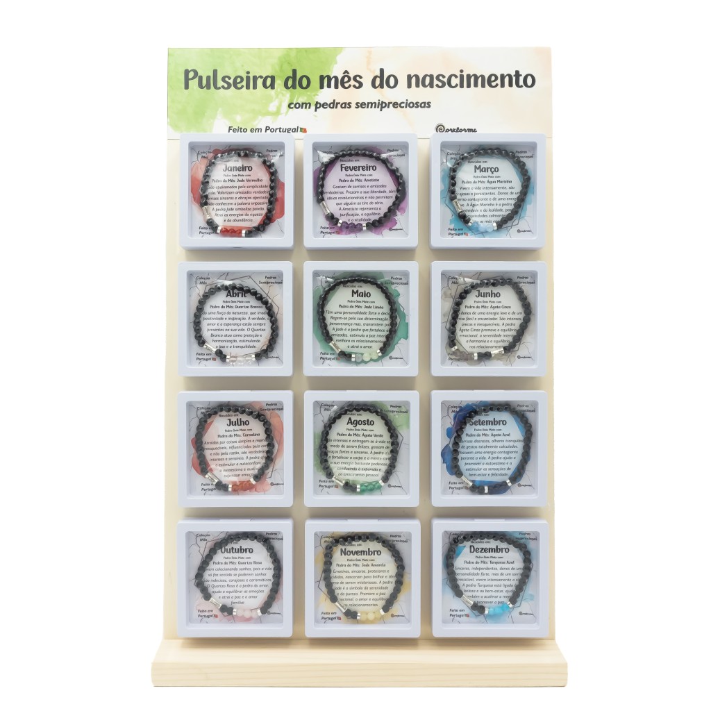 Pulseira Coleção Mês de Nascimento C/ Caixa