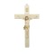 Crucifixo Madeira C/ Cristo Bege+Ouro 32x17cm
