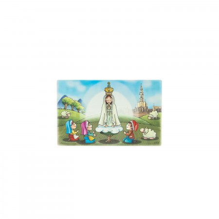 Quadro/ Placa C/ Aparição de Fátima 15x10cm Quadro/ Placa C/ Aparição de Fátima 15x10cm